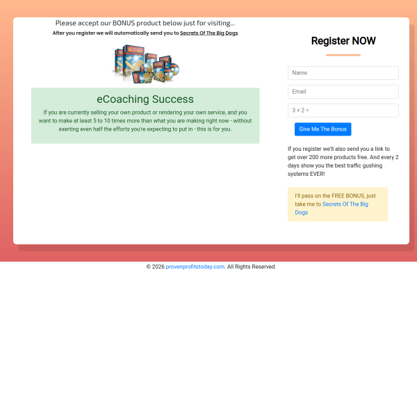 The Big Dogs' Internet Marketing Secrets — Finally Revealed